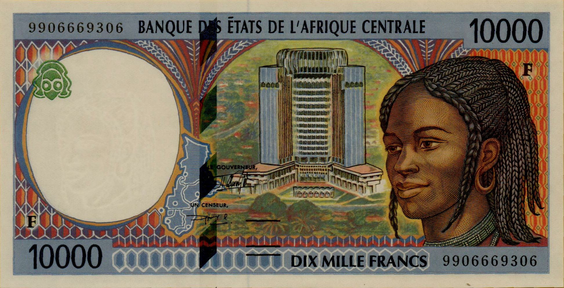 Central African Republic (C.A.S) 10000 1999 UNC P-305F/e